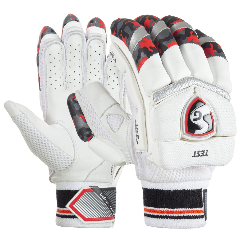 Pro Red/White Batting Gloves