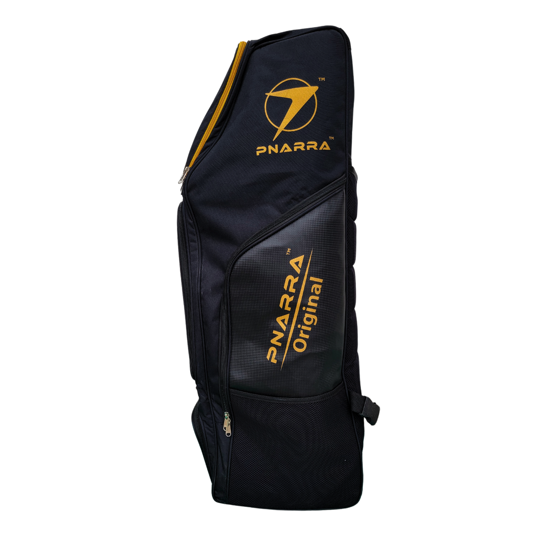 PNARRA Wheel Cricket Kit Bag with spacious compartments for bats, gloves, and leg guards, perfect for professional cricketers.