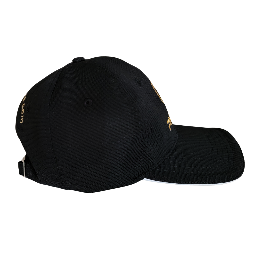 PNARRA Black Sports Cap – Stylish and breathable headwear for athletes.