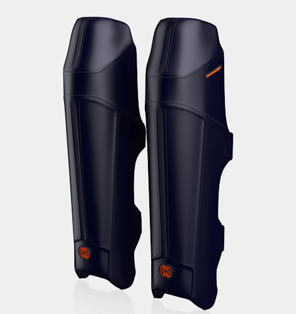 Premium Quality Cricket Leg Guards with new strap material for added comfort and protection.