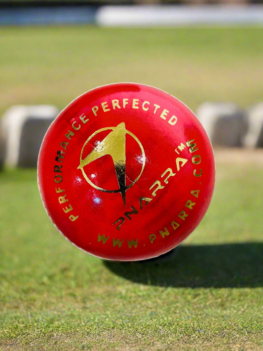 PNARRA 4-piece Cricket Leather Balls - Red 50 overs