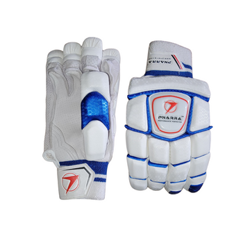 "Blue PNRRA batting gloves, ergonomic design,  blue color highlights."