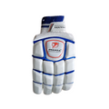 PNRRA blue batting gloves angled shot, emphasizing flexibility and wrist support.