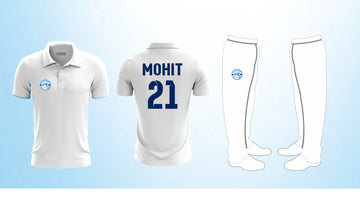 XP White Cricket Uniform Set – Jersey & Trouser for Ultimate Comfort