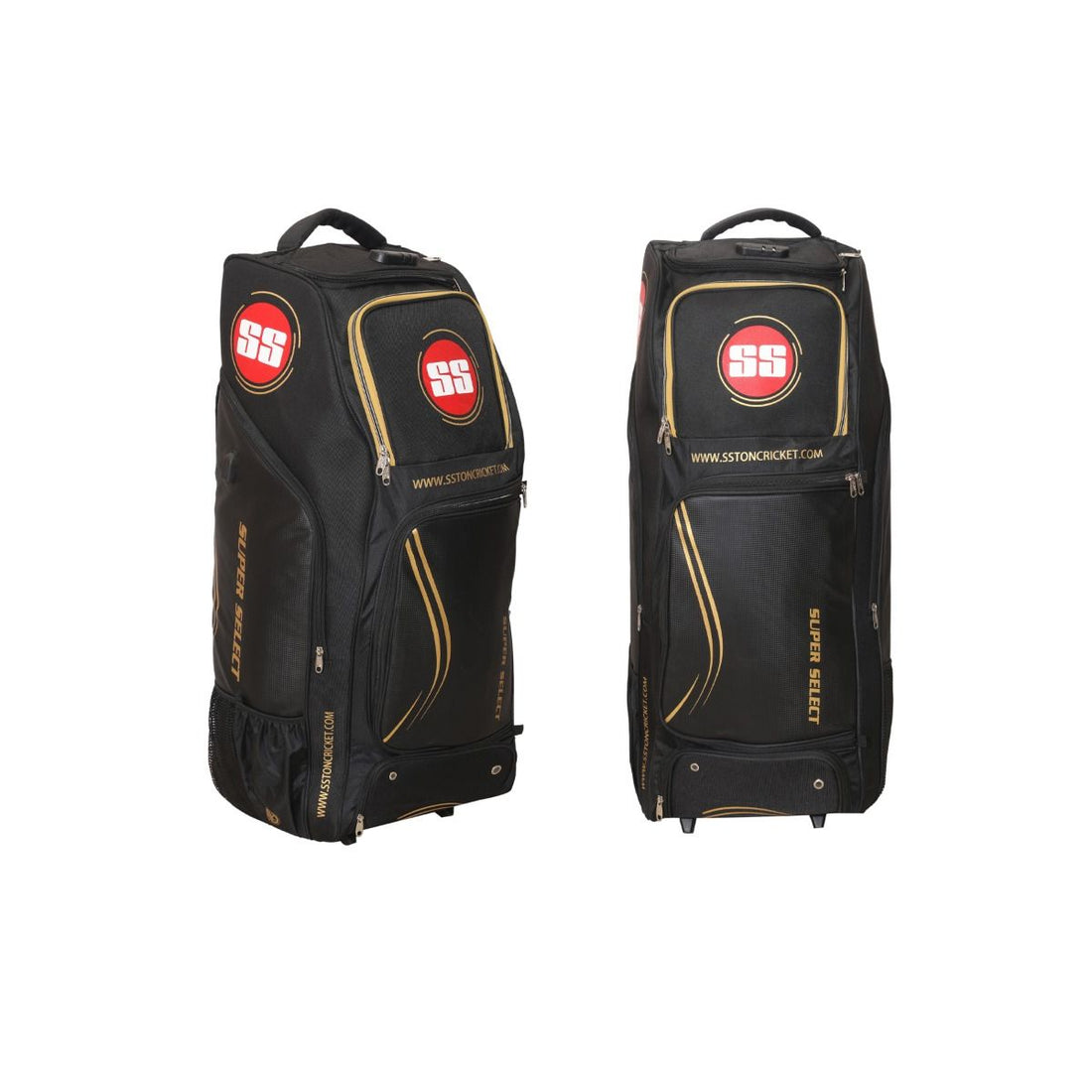 Full view of SS Super Select Duffle Cricket Kit Bag, showcasing its spacious design and practical features for cricketers.
SS Super Select Duffle Cricket Kit Bag with one spacious main compartment for storing all your cricket gear.