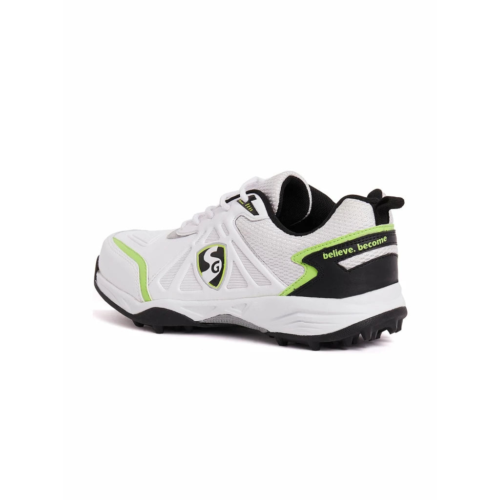 Full Shoe View: Mesh and PVC upper with a combination of style, flexibility, durability, and perfect finish, ideal for cricket players seeking high performance.