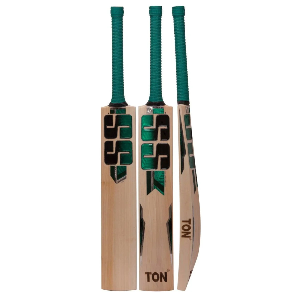 SS Sir Richard English Willow Cricket Bat - SH featuring premium-grade air-dried English willow, massive concave TON edges, embossed chrome stickers, high-quality grip, clean bat face, wide play area, and a portable SS bat cover, designed for professional-level power and precision.